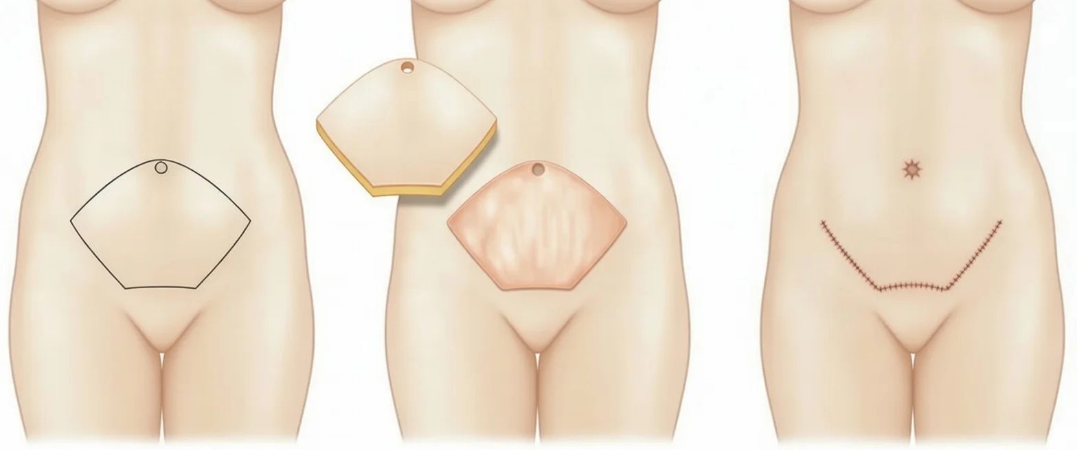 As incisões da abdominoplastia são planejadas para ficarem ocultas sob os trajes de banho.